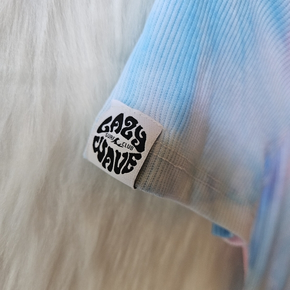 H&M Divided Lazy Surf Beach Club Tie-Dye Cutout Bodycon Dress - Picture 7 of 8